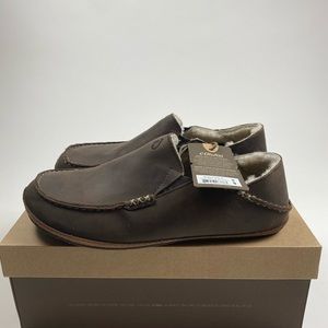 OluKai Mens Leather Slip On Shoes Size 9